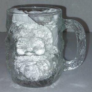 Luminarc Clear Glass 3D Santa Claus Mug